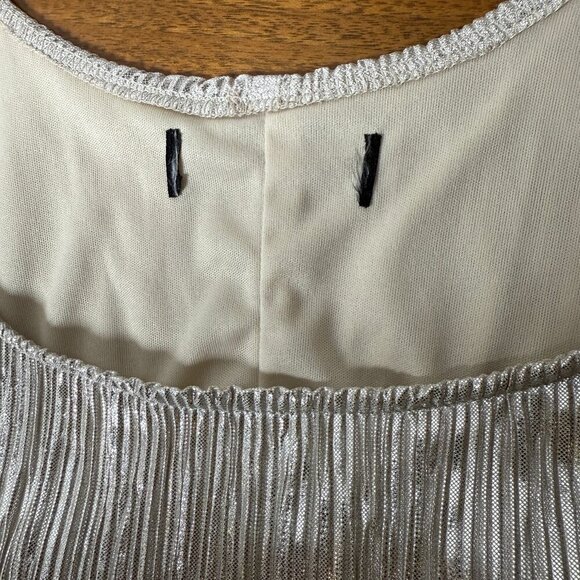 Cachet Evening Jacket & Tank Platinum Open Front with Sparkle Button Closure - Picture 9 of 11